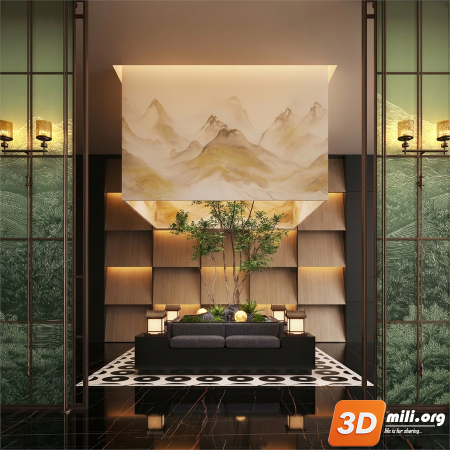 Lobby Decoration Skp Files 